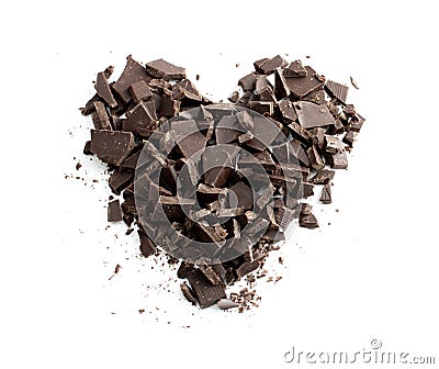 Chocolate heart Stock Photo