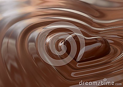 Chocolate heart Stock Photo