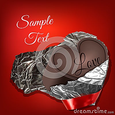 Chocolate heart Stock Photo