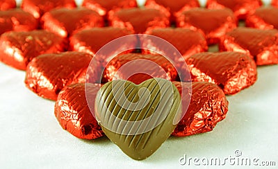 Chocolate Hearts Stock Photo