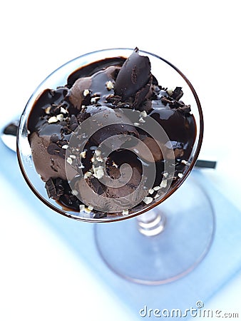 Chocolate ice cream Stock Photo