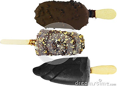 Chocolate Ice Lollies Stock Photo