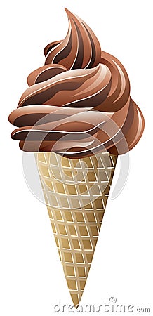 Chocolate icecream Vector Illustration