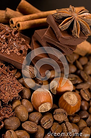 Chocolate ingredients Stock Photo