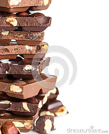 Chocolate isolated on white background Stock Photo