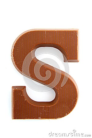 Chocolate letter Stock Photo