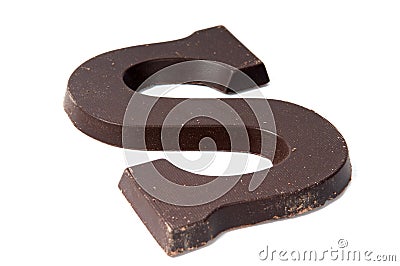 Chocolate letter S Stock Photo