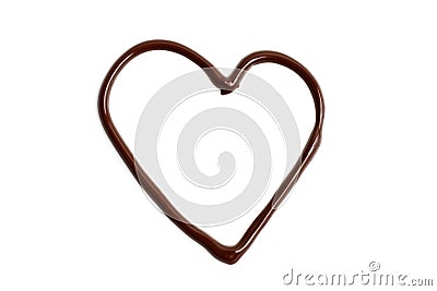 Chocolate love heart Stock Photo