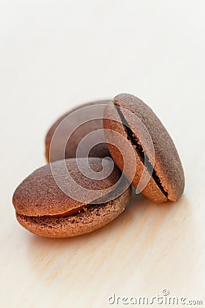 Chocolate marron cookies Stock Photo