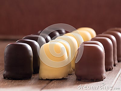 Chocolate marshmallows Stock Photo