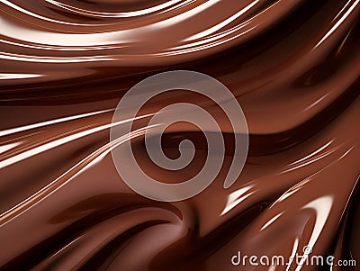 chocolate melted texture background with copy space Stock Photo