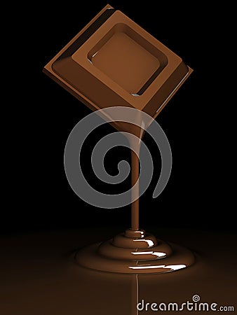 Chocolate that melts Cartoon Illustration