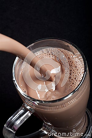 Chocolate milk Stock Photo