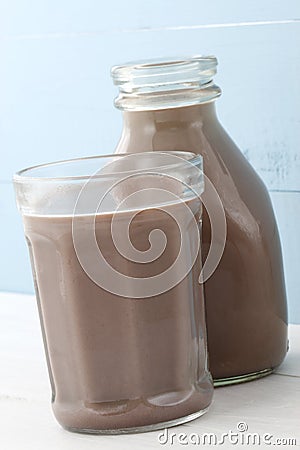 Chocolate milk pint Stock Photo