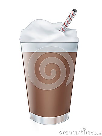 Chocolate milk shake drink Stock Photo