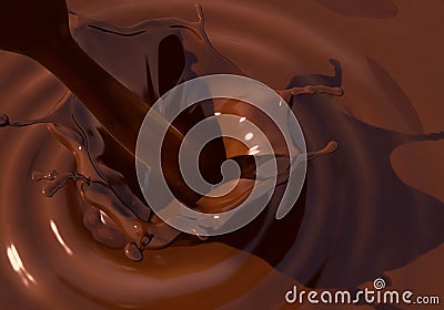Chocolate milk splash Stock Photo