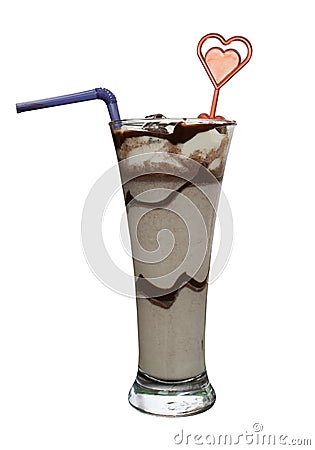 Chocolate milkshake Stock Photo