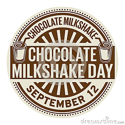 Chocolate Milkshake Day Vector Illustration