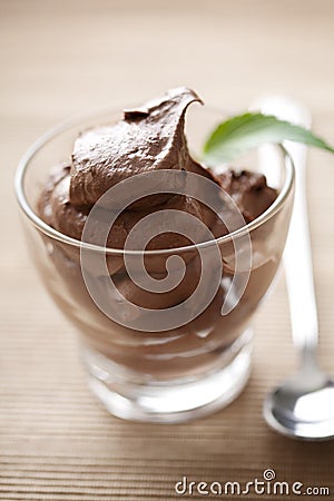 Chocolate mousse Stock Photo