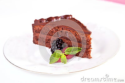 Chocolate mousse cake Stock Photo