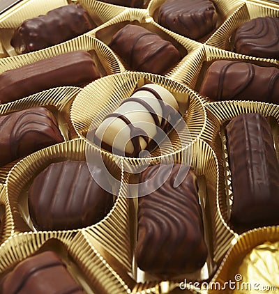 Chocolate muffin sweet cake food dessert praline Stock Photo