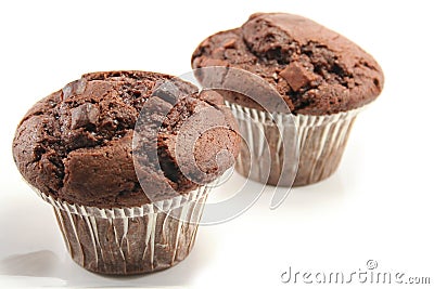 Chocolate Muffins Stock Photo