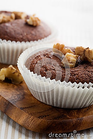 Chocolate muffins Stock Photo