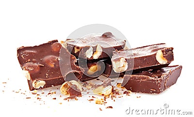 Chocolate with nuts Stock Photo