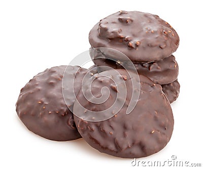 Chocolate nuts cookies Stock Photo