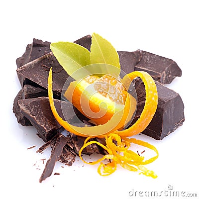 Chocolate, orange Stock Photo