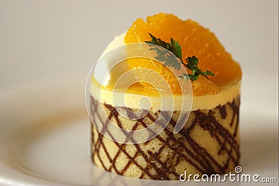 Chocolate orange mousse cake Stock Photo