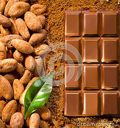 Chocolate piece Stock Photo