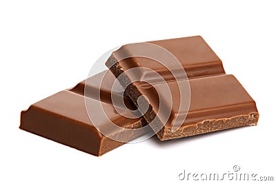 Chocolate pieces Stock Photo