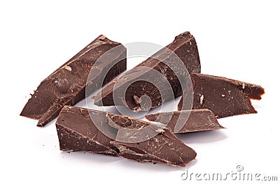 Chocolate pieces Stock Photo