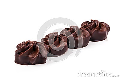 Chocolate pralines Stock Photo