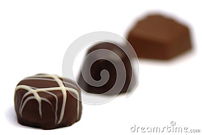 Chocolate pralines Stock Photo