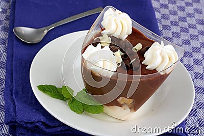 Chocolate Profiteroles Dessert Stock Photo