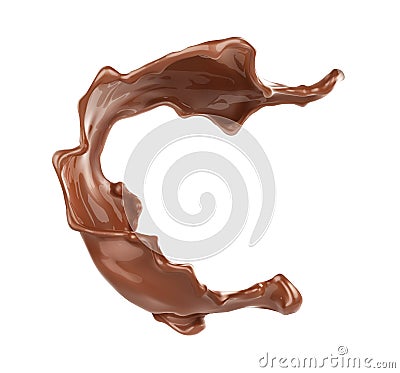 Chocolate round splash Cartoon Illustration