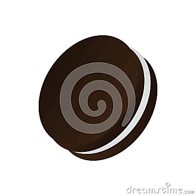 Chocolate sandwich cookie Vector Illustration