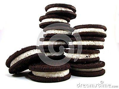 Chocolate Sandwich Cookies Stock Photo