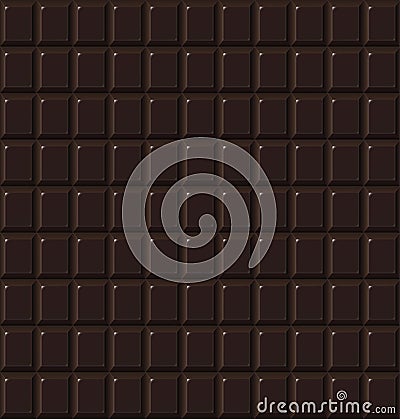 Chocolate seamless dark handmade, bio food background Vector Illustration