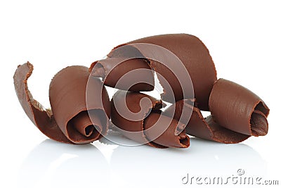 Chocolate shavings Stock Photo