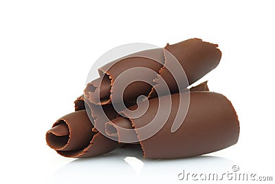 Chocolate shavings Stock Photo