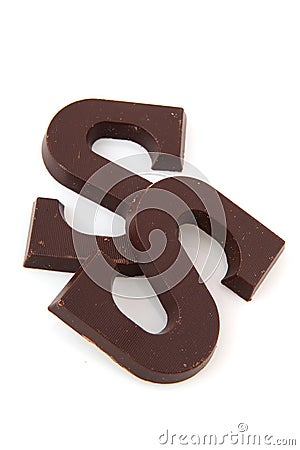 Chocolate Sinterklaas letter Stock Photo