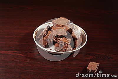 Chocolate slices Stock Photo