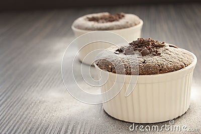 Chocolate souffle Stock Photo