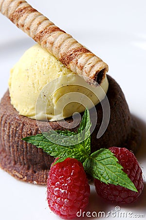 Chocolate Souffle Stock Photo