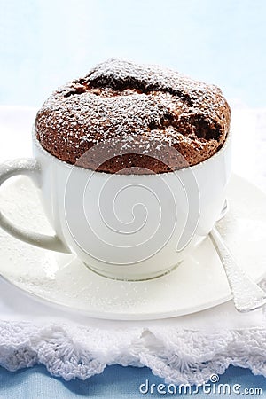 Chocolate Souffle Stock Photo