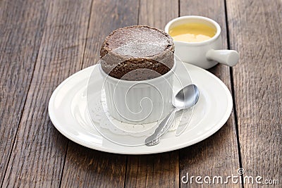 Chocolate souffle Stock Photo