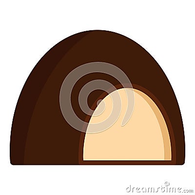 Chocolate souffle icon isolated Vector Illustration